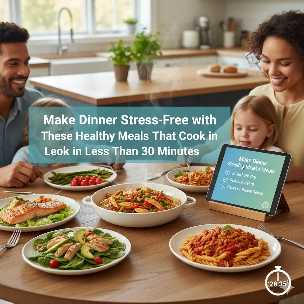 quick healthy dinner recipes stress-free healthy dinners easy 30-minute meals healthy weeknight dinner ideas fast nutritious meals simple healthy recipes for busy nights balanced dinners under 30 minutes healthy meal ideas quick and easy easy healthy cooking tips quick low-calorie meals